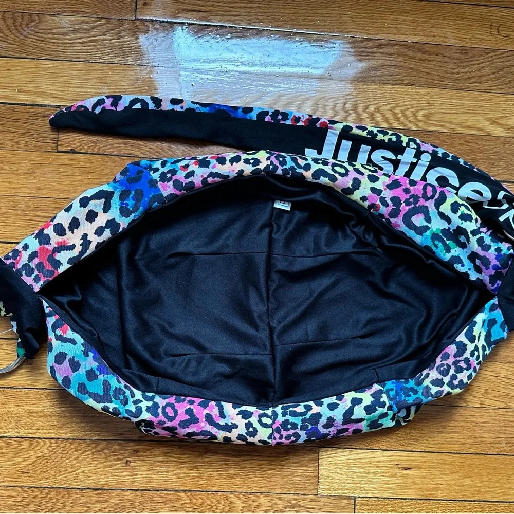 Justice Rainbow Leopard Print Sling Bag Pet Carrier